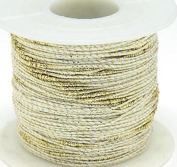 Polyester und weißer Baumwollfaden und Goldfaden 1-1,5 mm (3 m)
