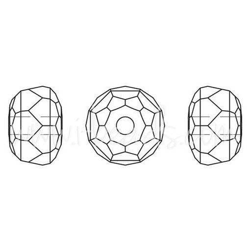 Kaufen Sie Perlen in Deutschland Swarovski 5045 rondelle Perlen crystal silver night 4mm (10)