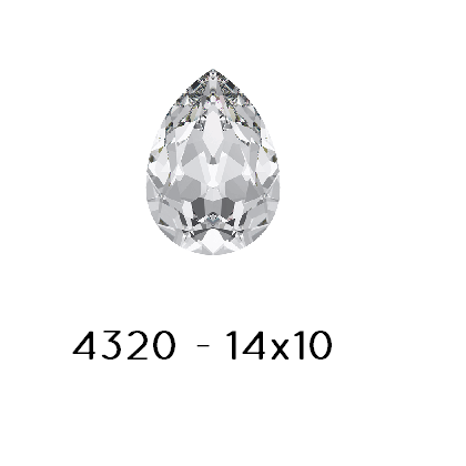 Kaufen Sie Perlen in Deutschland Swarovski 4320 Fancy Stone PEAR -  Crystal  Foiled 14x10mm (1)