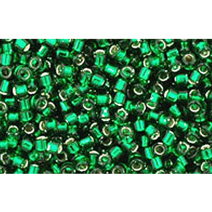 cc36 - Toho treasure perlen 11/0 silver lined green emerald (5g)