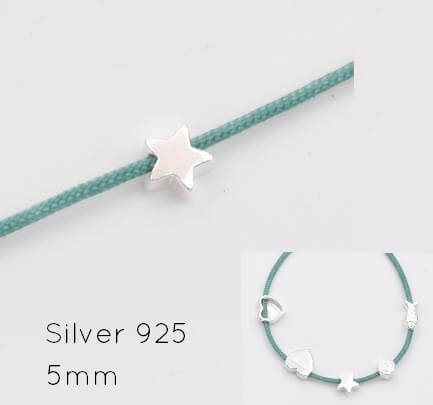 Kaufen Sie Perlen in Deutschland Sterling Silber Stern Perlen 925 -5mm Loch: 0.7mm (1)
