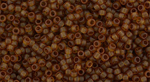 Kaufen Sie Perlen in Deutschland cc941F - Toho beads 15/0 round Transparent frosted smoky topaz (5gr)