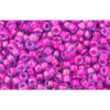 cc980 - Toho rocailles perlen 11/0 light sapphire/ neon pink lined (10g)