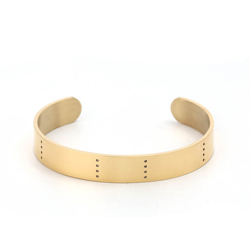 Kaufen Sie Perlen in Deutschland Edelstahl offene Manschette Armreifen Armbänder Vergoldet für TOHO &amp; MIYUKI 15x1cm (1)