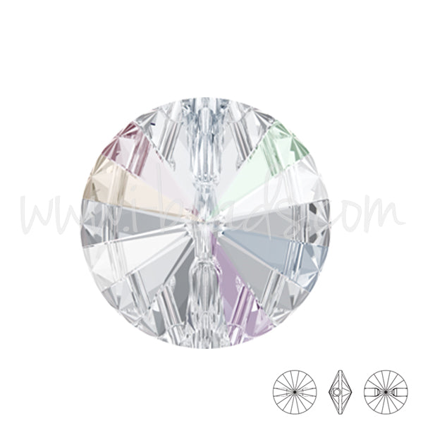 3015 Swarovski runder knopf crystal ab 10mm (2)