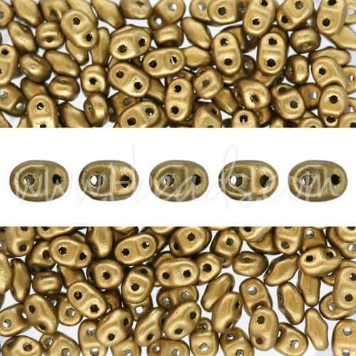 MiniDuo Perlen 2.5x4mm matte metallic aztec gold (10g)