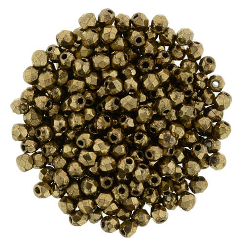 Kaufen Sie Perlen in Deutschland Glasschliffperlen BRONZE 2mm (30)