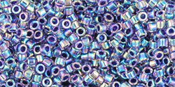 cc776 - Toho treasure perlen 11/0 rainbow aqua/purple lined (5g)