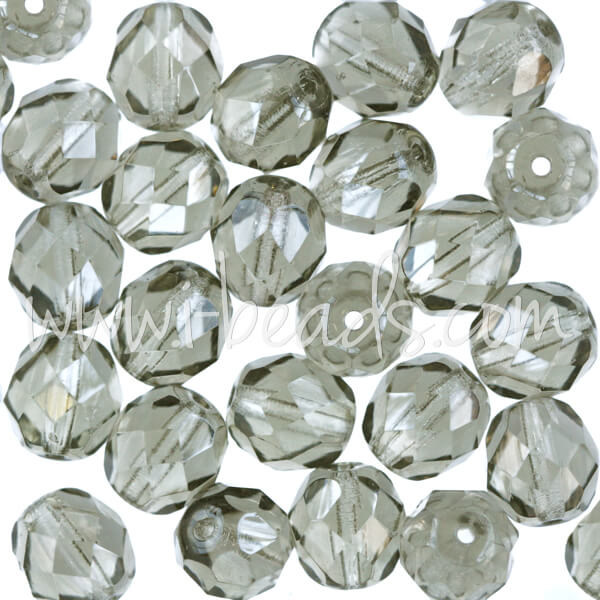 Glasschliffperlen black diamond 8mm (25)