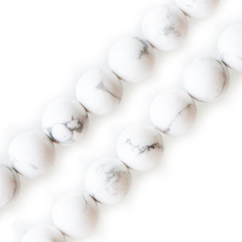 Kaufen Sie Perlen in Deutschland Weißer howlite runder perlen strang 8mm (1)