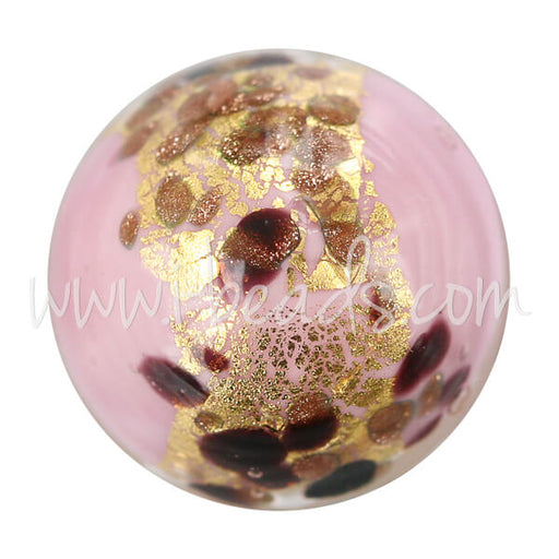 Kaufen Sie Perlen in Deutschland Murano Cabochon Pink Leopard 20mm (1)