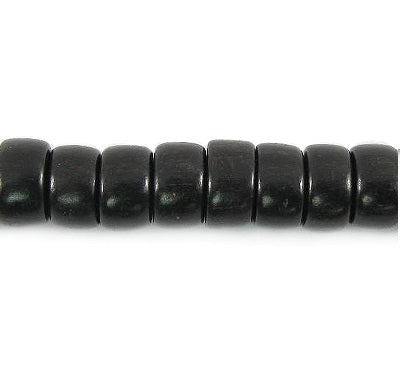 Perlenstrang pukalet heishi aus ebenholz 8x4mm  loch 0.7mm(1)
