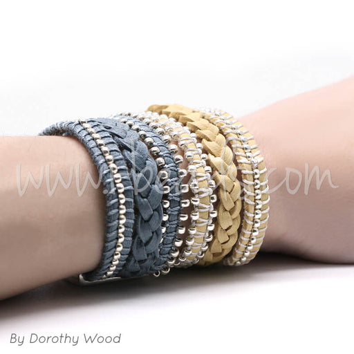 DIY Hirsch-Spaltleder Armband Set