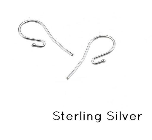 Kaufen Sie Perlen in Deutschland Ohrhaken mit Schlaufe Sterling Silber 15mm kugel:1.2mm (2)