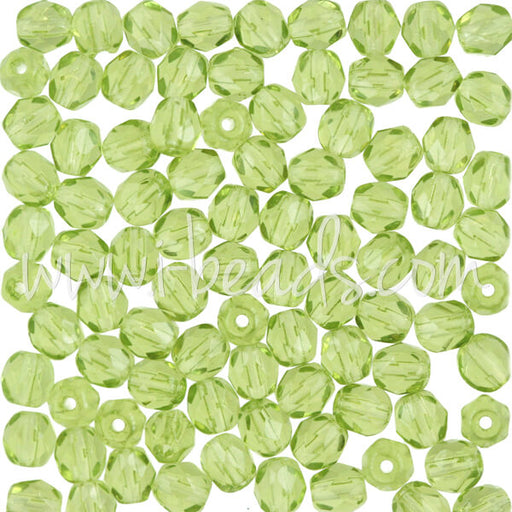 Kaufen Sie Perlen in Deutschland Glasschliffperlen olivine 4mm (100)