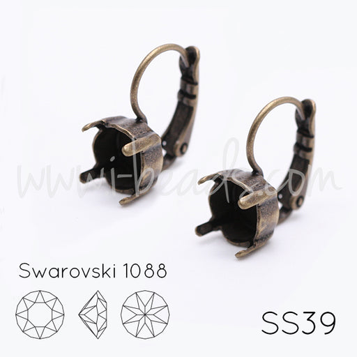 Kaufen Sie Perlen in Deutschland Ohrringfassung für Swarovski 1088 SS39 Bronze (2)
