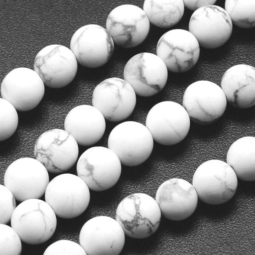 Kaufen Sie Perlen in Deutschland MattWeißer howlite runder perlen strang 6mm (1)