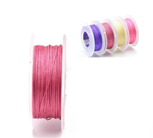 Polyester dünne Schnur 0,5 mm DUNKEL ALT ROSA (3 m)