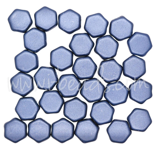 Kaufen Sie Perlen in Deutschland Honeycomb Perlen 6mm pastel montana blue (30)