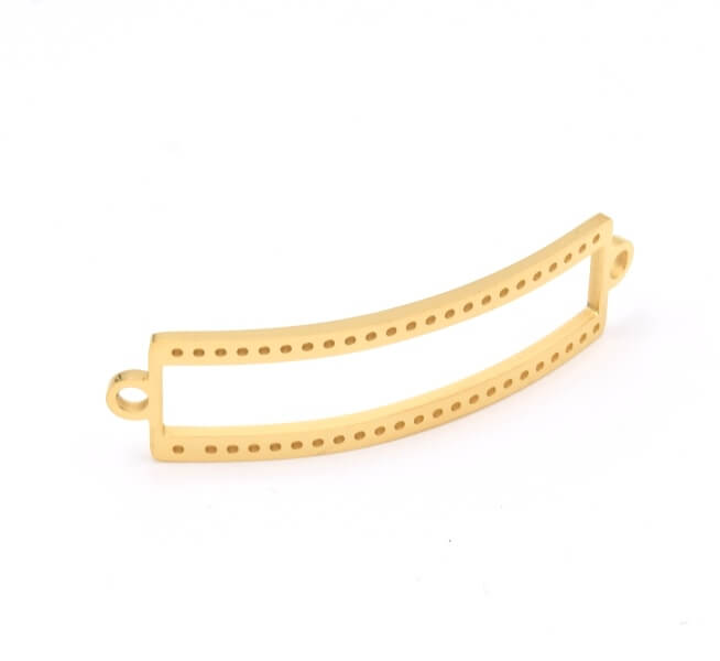 Link Armband für MIYUKI und TOHO Perlen - 47x13mm goldene Farbe - 5 Perlenreihen(1)