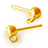 Kaufen Sie Perlen in Deutschland Ohrstecker mit 4mm Kugel und Öse Goldfarben (4)