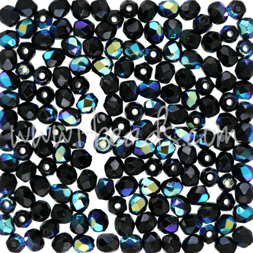 Kaufen Sie Perlen in Deutschland Glasschliffperlen jet ab 3mm  (50)