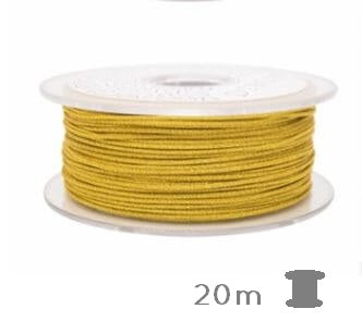Polyester- und Metalldraht - Hellgold 1 mm - (per Rolle verkauft - 20 m)
