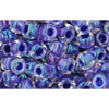 cc181 - Toho rocailles perlen 6/0 rainbow crystal/tanzanite lined (10g)