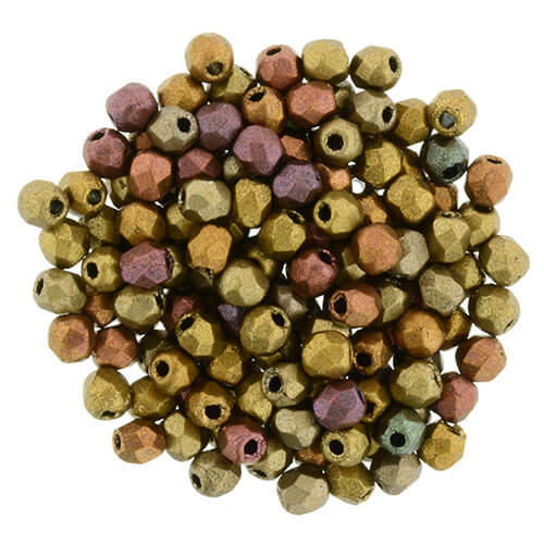 Kaufen Sie Perlen in Deutschland Glasschliffperlen Matte-metallic Bronze iris 2mm (30)