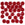 Perlen Einzelhandel Honeycomb Perlen 6mm ruby transparent (30)