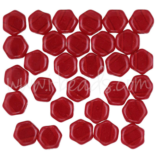 Kaufen Sie Perlen in Deutschland Honeycomb Perlen 6mm ruby transparent (30)