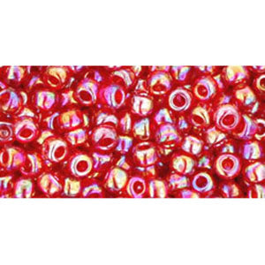 cc165c - Toho rocailles perlen 8/0 transparent rainbow ruby (10g)