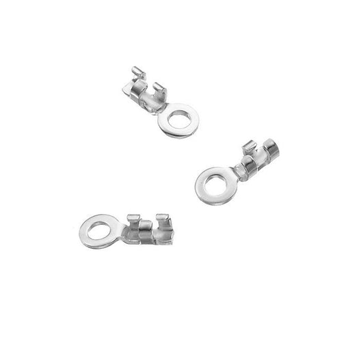 Crimpverschlüsse Endkappe Sterling Silber  für dünne Kette und Schnur 0.8-1mm (4)