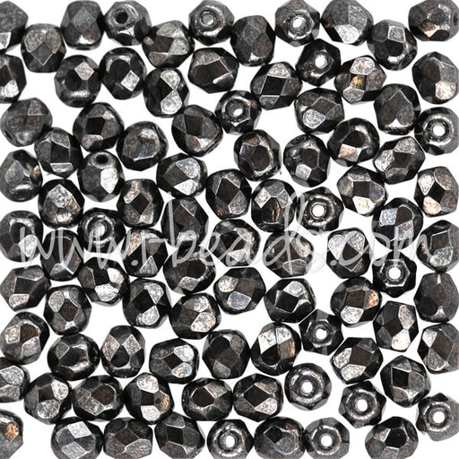 Glasschliffperlen hematite 4mm  (100)