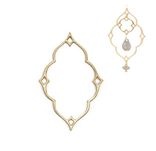 Kaufen Sie Perlen in Deutschland Diamantanhänger aus 925 versilbert und vergoldet -38 × 25 mm (1)