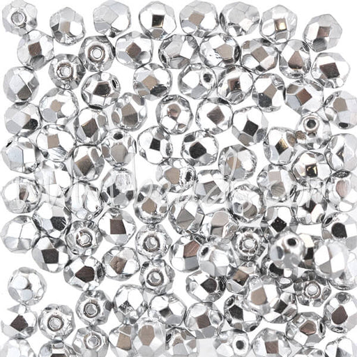 Kaufen Sie Perlen in Deutschland Glasschliffperlen silver 4mm (100)