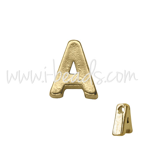 Buchstabenperle A vergoldet 7x6mm (1)