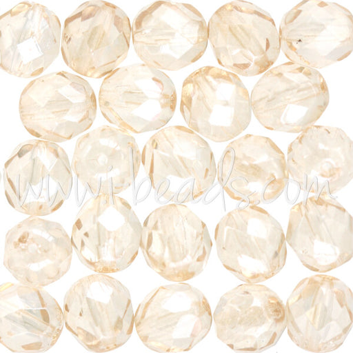 Kaufen Sie Perlen in Deutschland Glasschliffperlen luster transparent champagne 8mm (25)