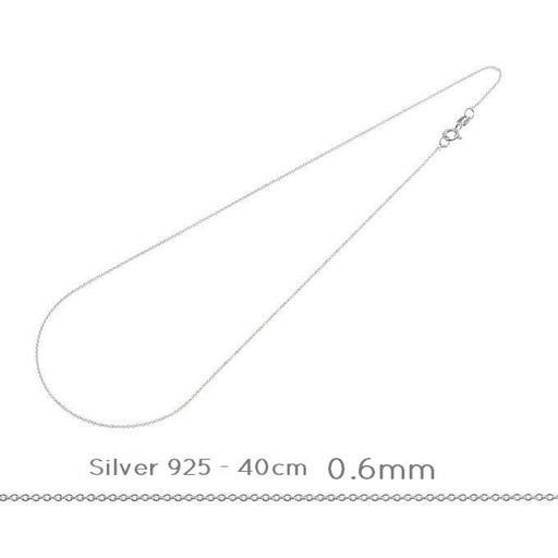 Kaufen Sie Perlen in Deutschland Extra feine Kette 0.6mm in Silber 925 Rolo mit Schließe 40 cm (1)