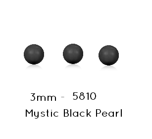 Kaufen Sie Perlen in Deutschland 5810 Swarovski Mystic Black pearl 3mm x0.5mm (40)