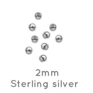 Kaufen Sie Perlen in Deutschland Sterling silber runde perle 2mm silber 925 -0.9mm (20)