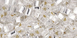 Kaufen Sie Perlen in Deutschland cc21 - Toho triangle perlen 3mm silver lined crystal (10g)