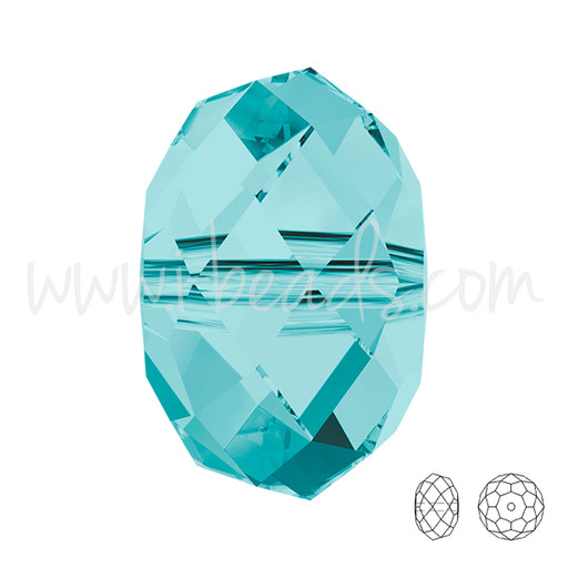 Kaufen Sie Perlen in Deutschland 5040 Swarovski briolette perlen light turquoise 8mm (6)