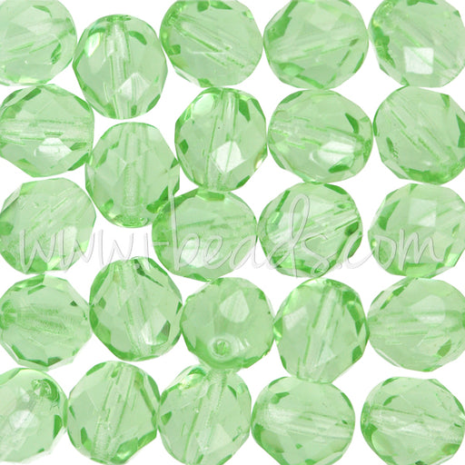 Kaufen Sie Perlen in Deutschland Glasschliffperlen peridot 8mm (25)