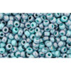 cc1206 - Toho rocailles perlen 11/0 marbled opaque turquoise/ amethyst (10g)