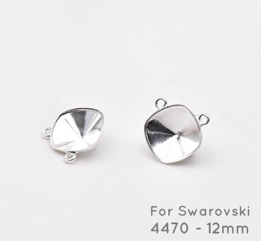 Kaufen Sie Perlen in Deutschland Anhänger für Swarovski 4470 -12mm versilbert (1)