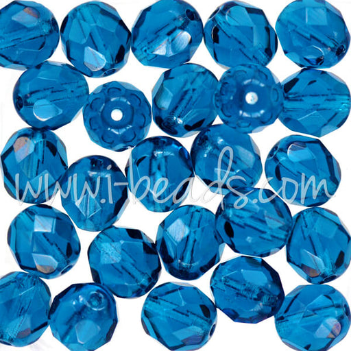 Kaufen Sie Perlen in Deutschland Glasschliffperlen capri blue 8mm (25)