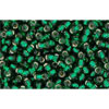 cc36 - Toho rocailles perlen 11/0 silver lined green emerald (10g)