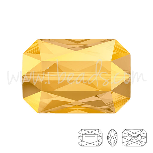 Swarovski 5515 Emerald cut Perle crystal metallic sunshine 18x12mm (1)