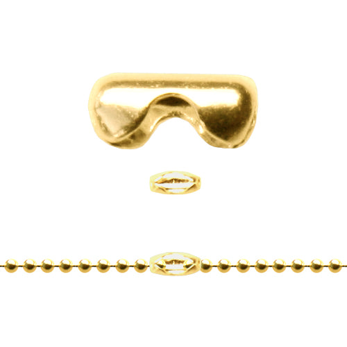 Kaufen Sie Perlen in Deutschland 1.5mm ball ketten verbindungsstück metall vergoldet 5x2mm (5)